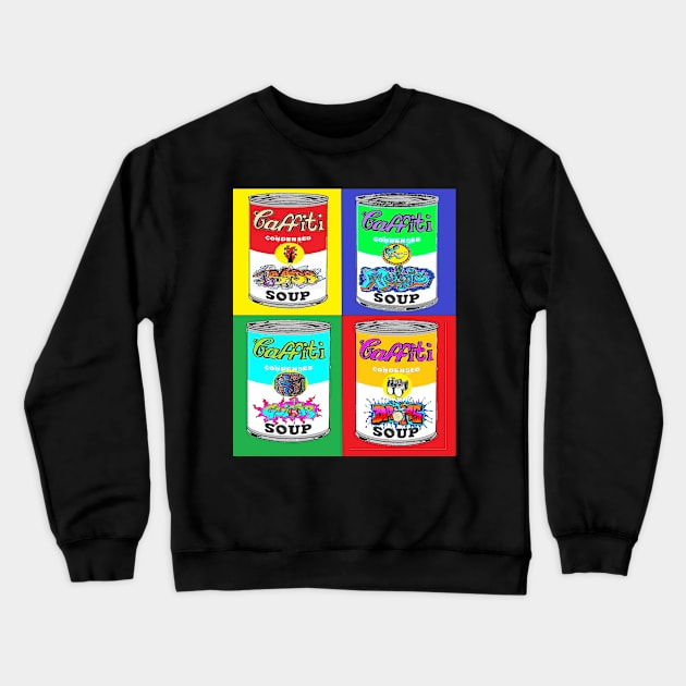 Graffiti Soup Pop art 2 Crewneck Sweatshirt by LowEndGraphics